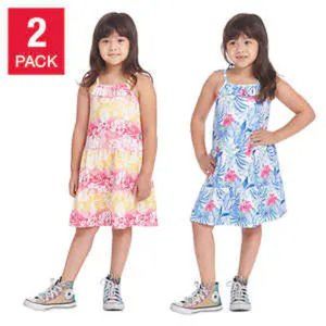 New!! TOMMY BAHAMAS 2 Pack Floral Dresses Girls Kids' 2-pack Dress, Pink, Size 6